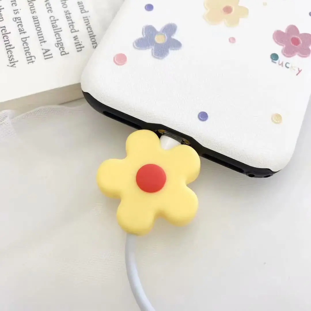 Protector Cable Charger Cute USB Cable Protector Cartoon Kawaii Cable Organizer For IPhone