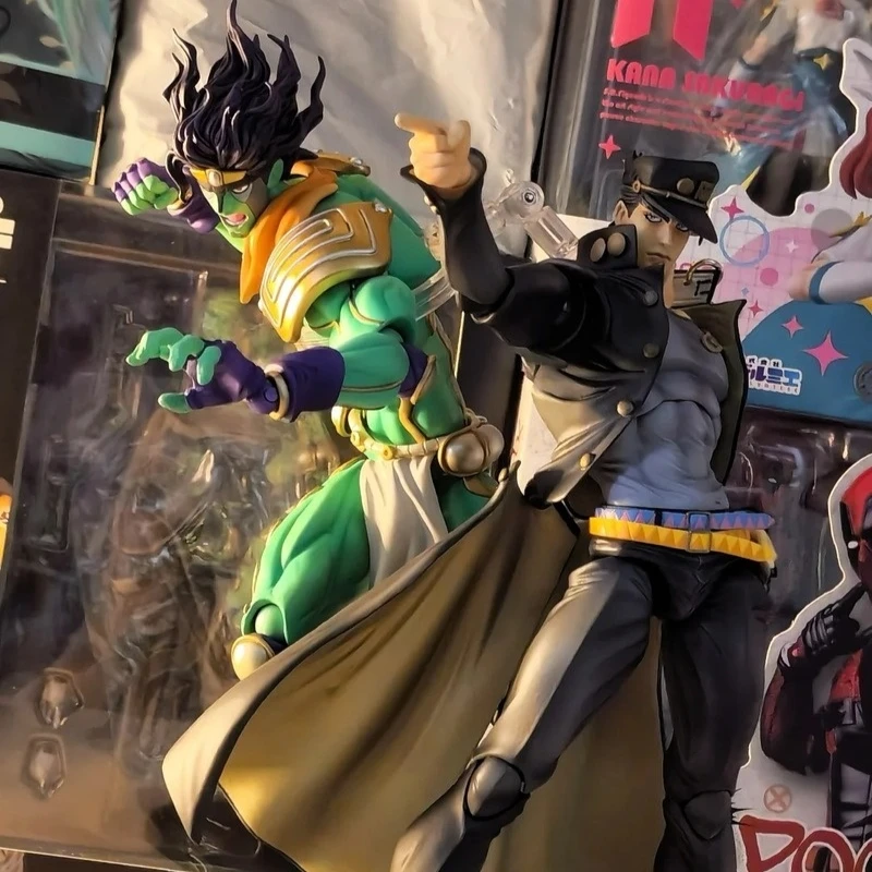 Jojo'S Bizarre Adventure Star Platinum Jotaro Kujo Anime BIG Superimage Mobile Articulated Action Figure Model Kit Ornament Toys