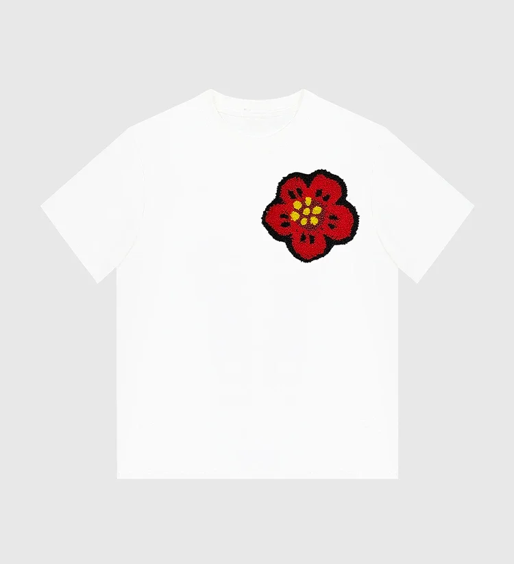 2025 New model Fashion Trend Brand Comfortable Flower Pattern Printed Short Sleeve T-shirt Men and   2025 Summer New Cotton Loos
