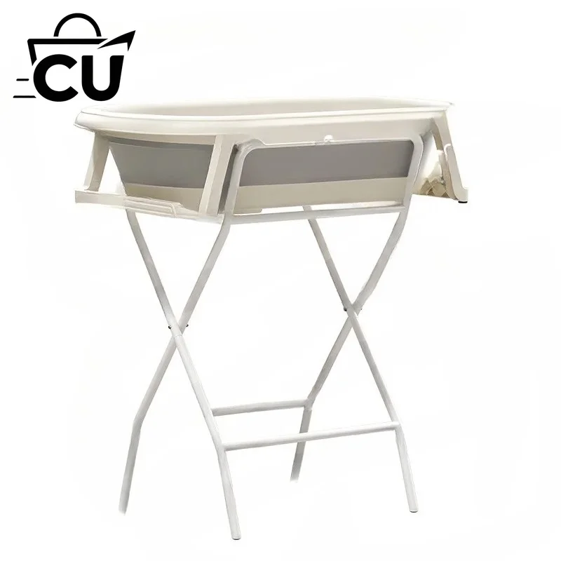 Baby Bath Tub Standing Bath Artifact Tub Holder Foldable