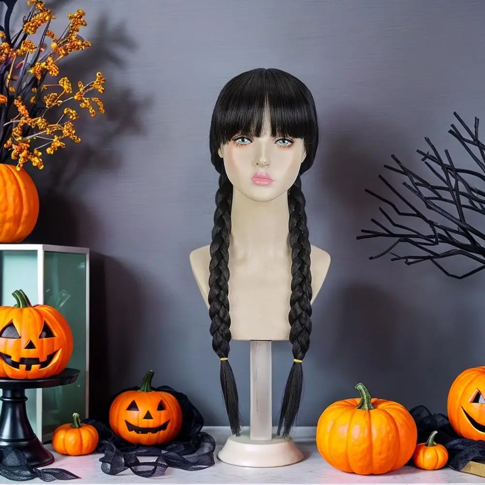 

Double Ponytail Braided Wig Synthetic Wig for Halloween Christmas Anime Party April Fool's Day TV Series Inspired Costume New