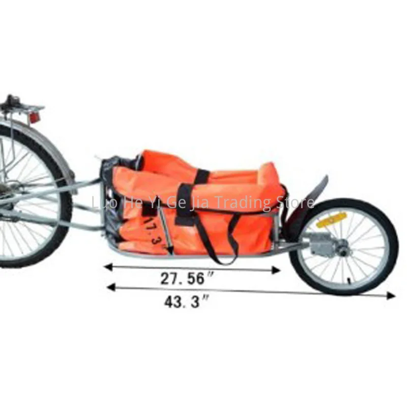 Solo Single Wheel with 16 Inch Tyre Bicycle Cargo Bike Trailer - Bike Touring Camping Luggage Carrier Barrow