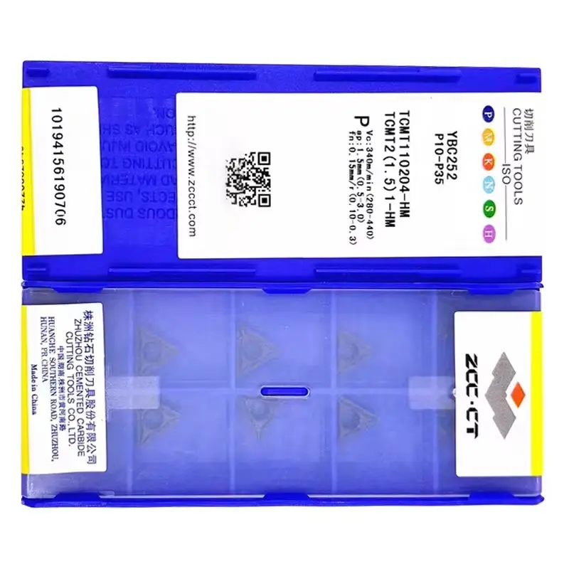 

ZCCCT TCMT110208-HM carbide insert YBD152 YBC251 YBC252 Turning Tools for CNC Lathe Machine