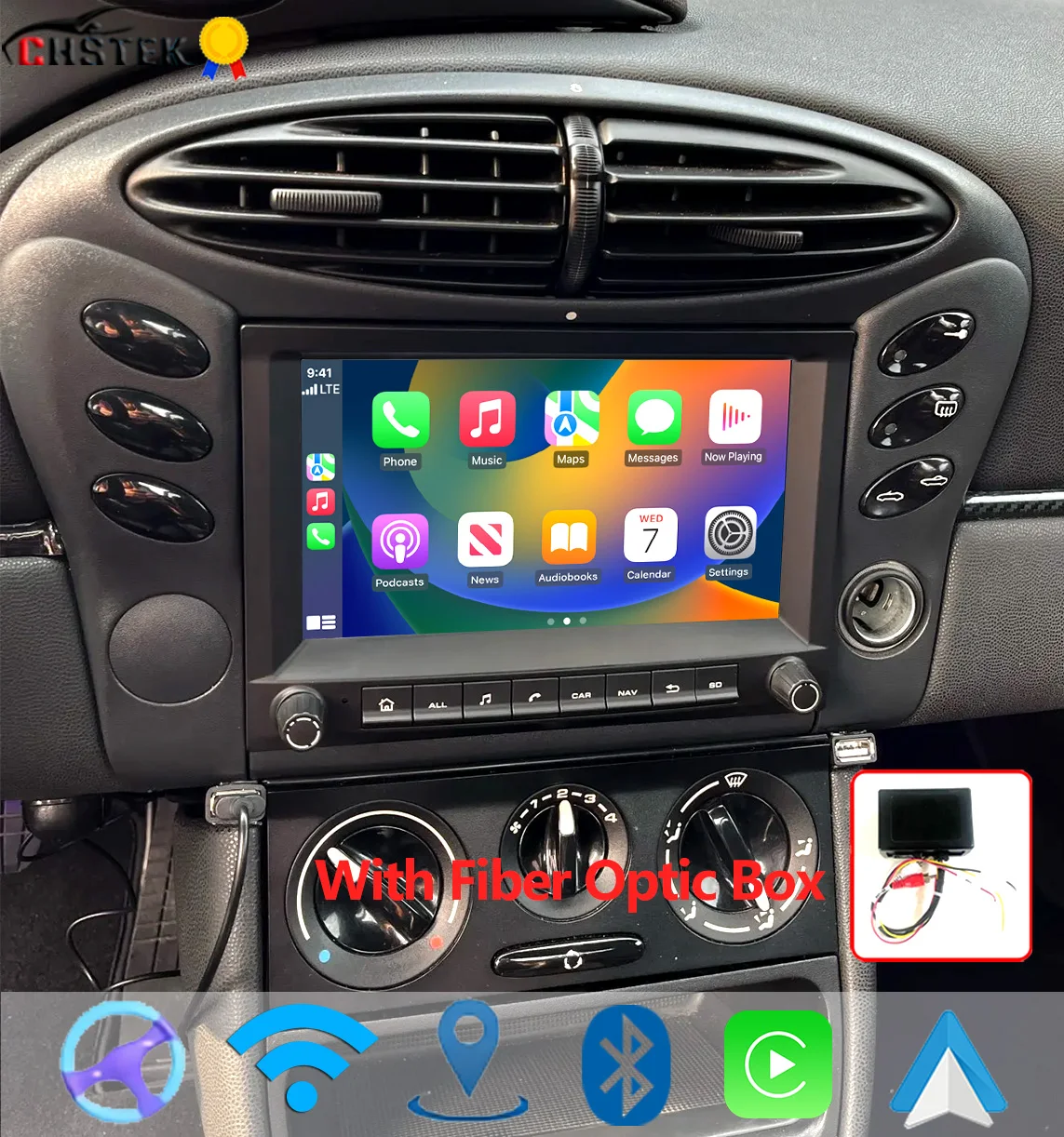 

CHSTEK Android 13 Car Radio For Porsche 911 986 996 MK2 997 Boxster Cayman Cayenne Multimedia Carplay Player GPS WIFI 4G RDS FM