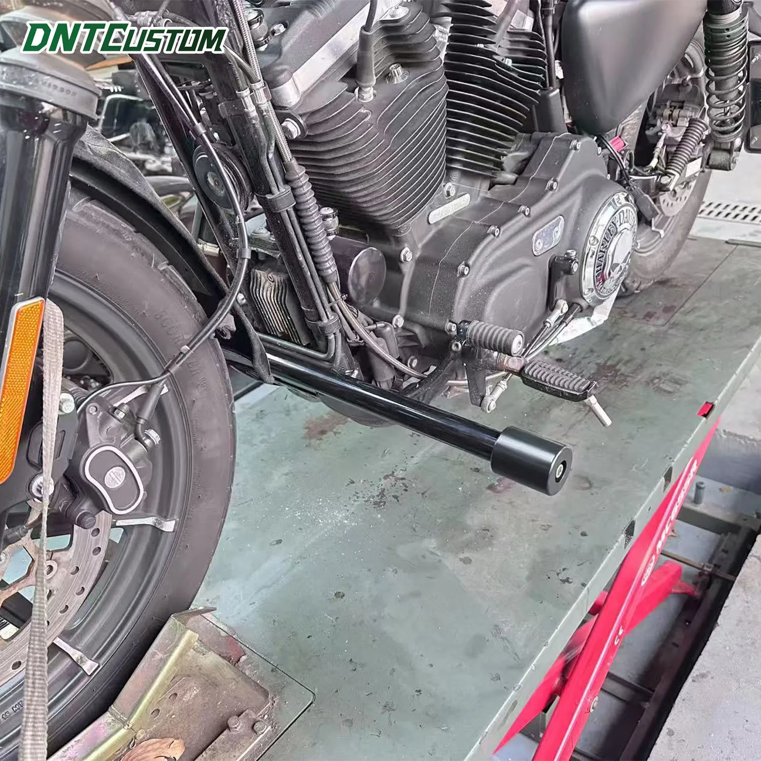 DNTCUSTOM Motorcycle Parts Club Style Engine Guard Crash Bar Footpeg Mount Protector for Harley Davidson Sportster 2004-2023