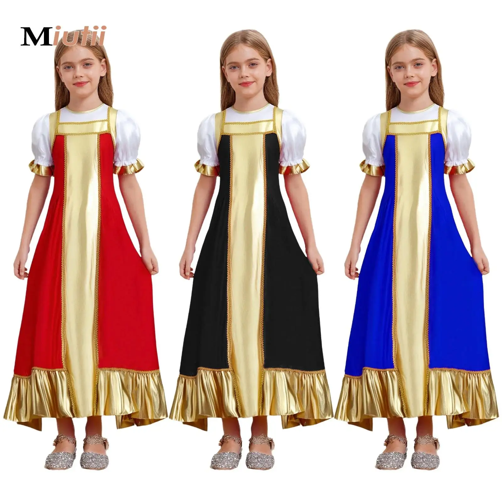 

Halloween Russian Dance Girl Costume Red Sarafan Folk Party Fancy Dress Beer Festival Russian National Traditional Clothing