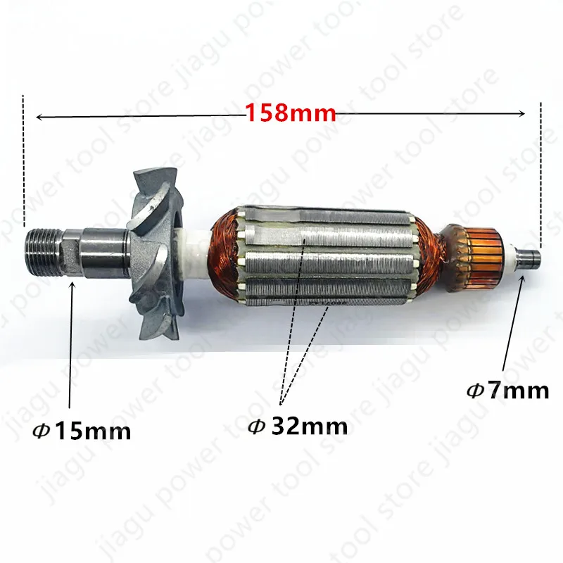 AC 220-240V Armature Rotor Replacement for MAKITA 3710 3709 MT370 518877-4 Electric Trimmer