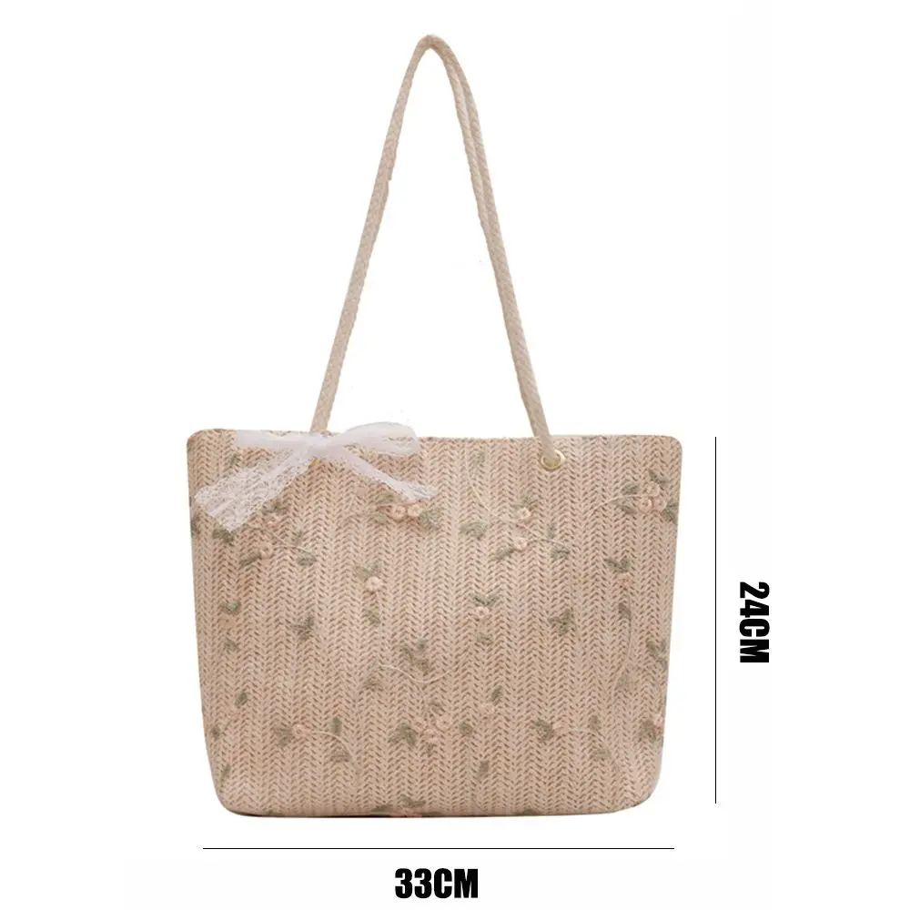 Beach Woven Large Capacity Tote Shoulder Bag Handbags Straw Bags