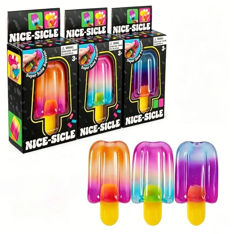 NeeDoh Nice-Sicle Popsicle Sensory Squeeze Toy Super Stress Ice Lolly Relief for Kids Adults Summer Easfestival Gifts - view 4