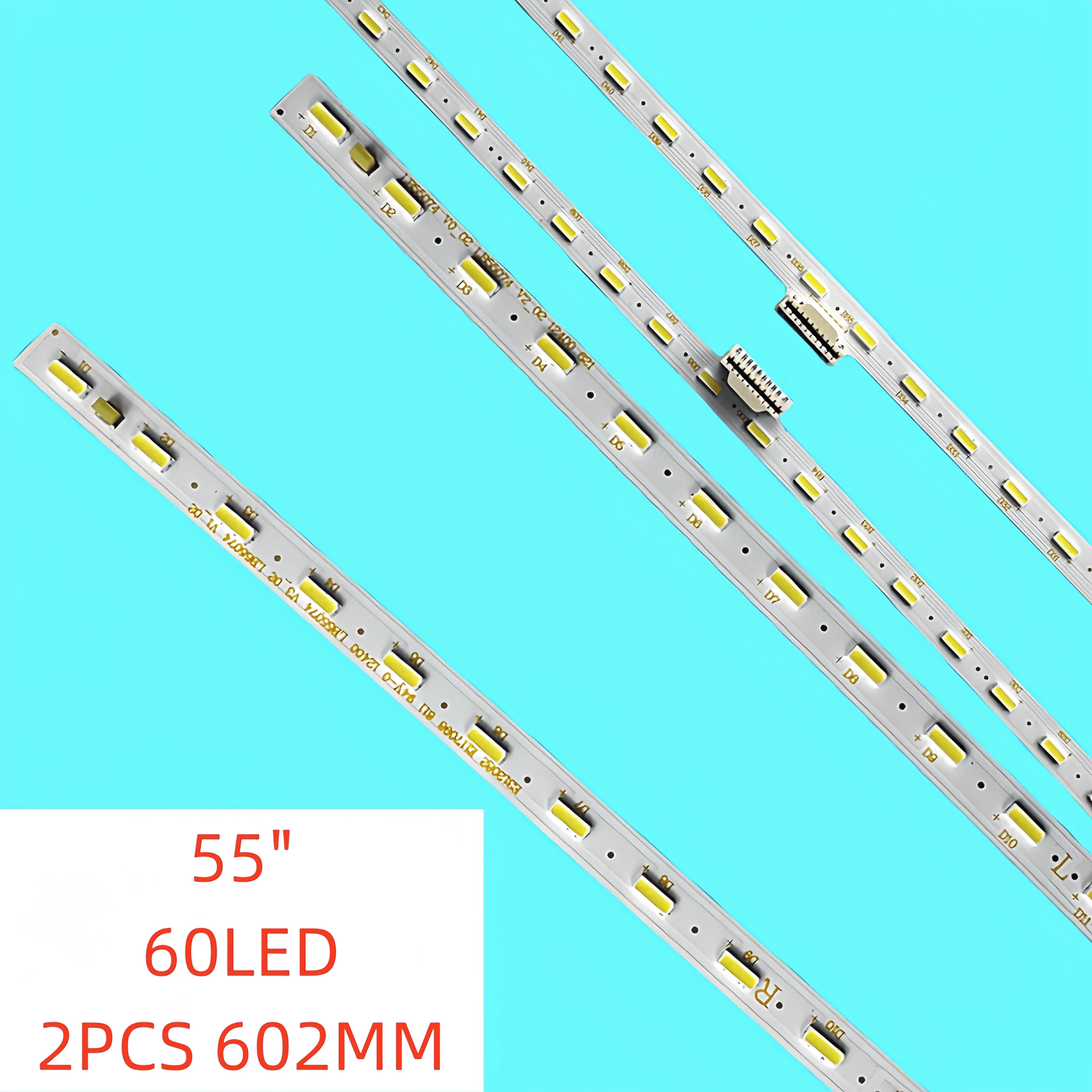 2pcs/set 602MM 60LED NEW LED Backlight Strip for SONY LB55074 V3_02 V2_02 V1_02 V0_02 KD-55S8500 KD-55SD8505 T550QVR05.0