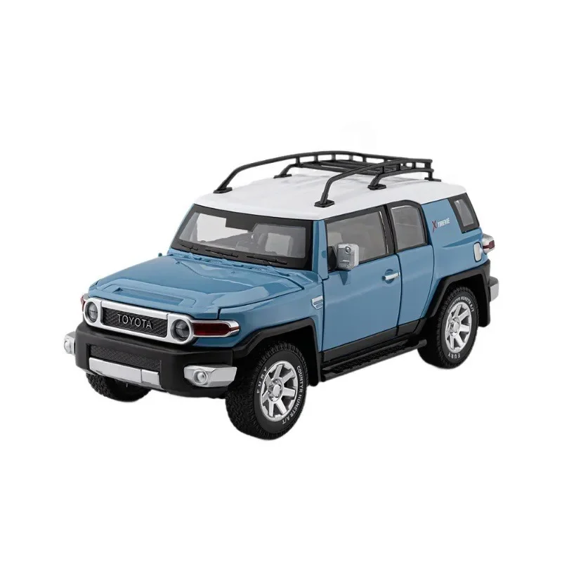 1: 24 Toyota Cruiser FJ off-road vehicle alloy toy simulation car model SUV rebound sound and light children's toy gift