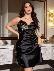 Plus Size Pile Collar Fashion Random Print Nightdress Sexy Comfortable Women's Pajamas