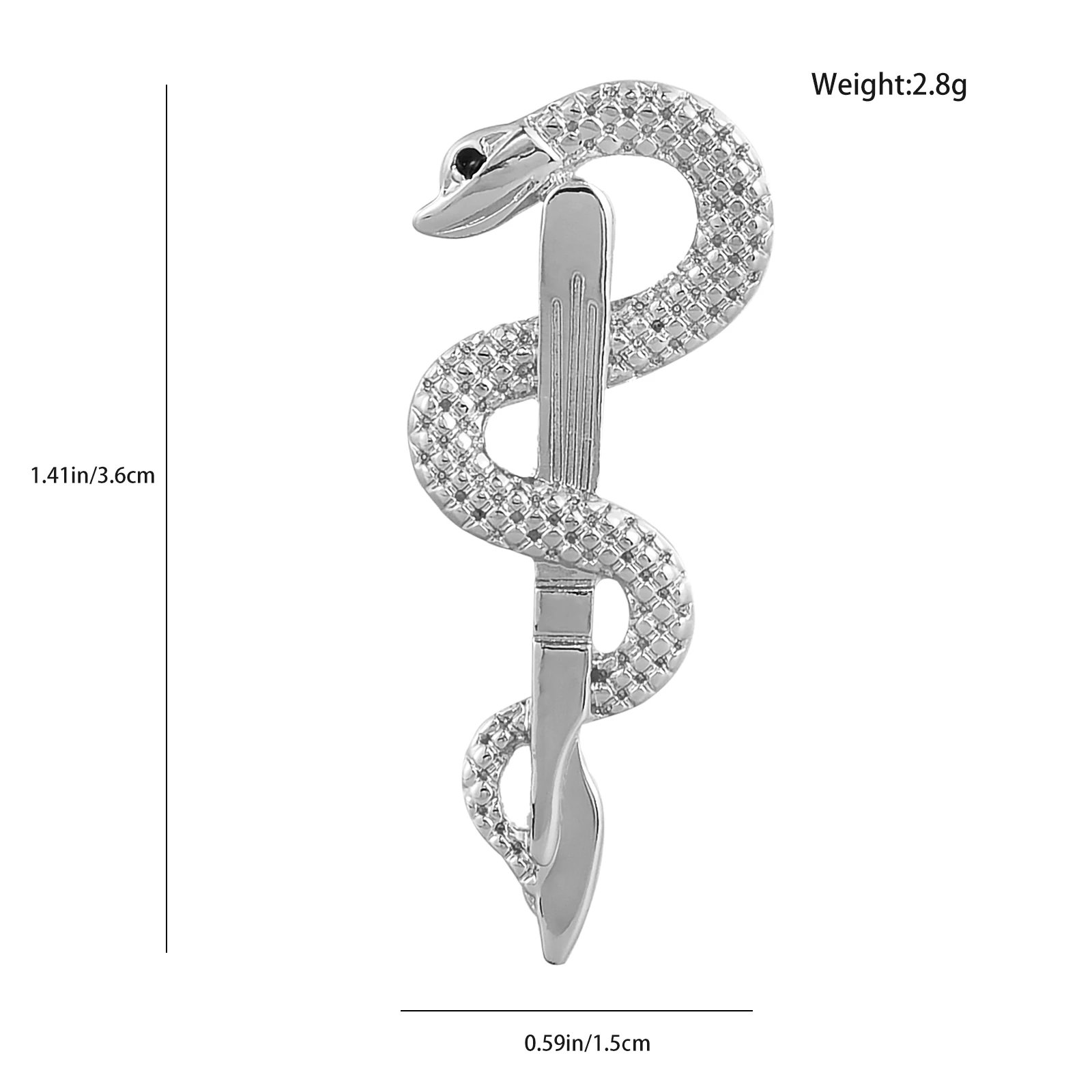 DCARZZ Asclepius Medical Caduceus Brooches Pins for Doctor Nurse Scalpel Lapel Badge Medicine Jewelry Gift