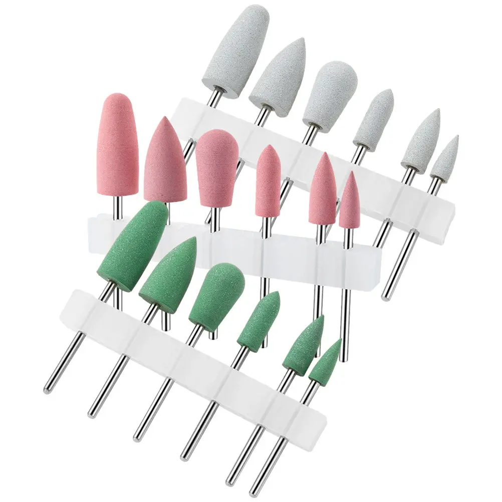 

18Pcs Silicone Nail Drill Bit Set Manicure Nail Care Cuticle Cleaner Bits Remove Gel Polish Acrylic Nails Portable Lightweight