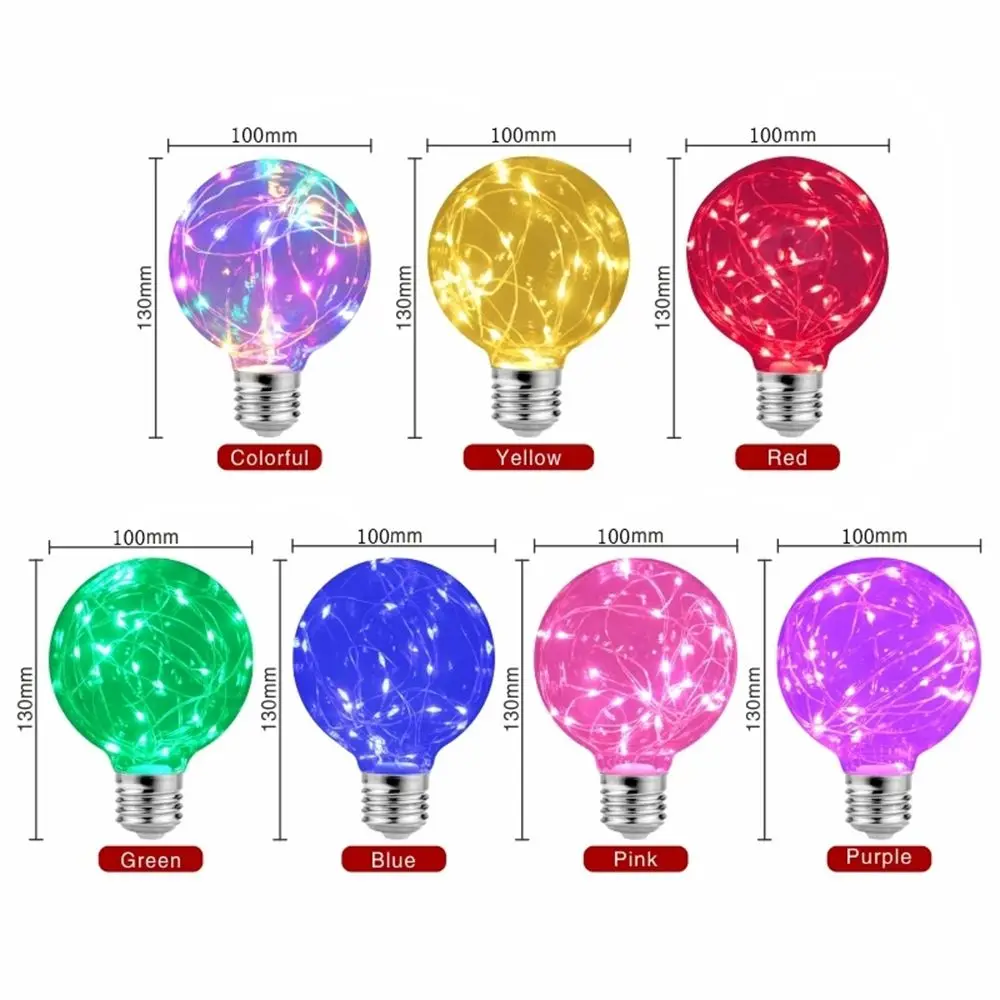 Colorful Luminous Gypsophila Night Light Retro Edison Diy LED Light Bulb Wedding Party Bar Atmosphere Dimmable String Light