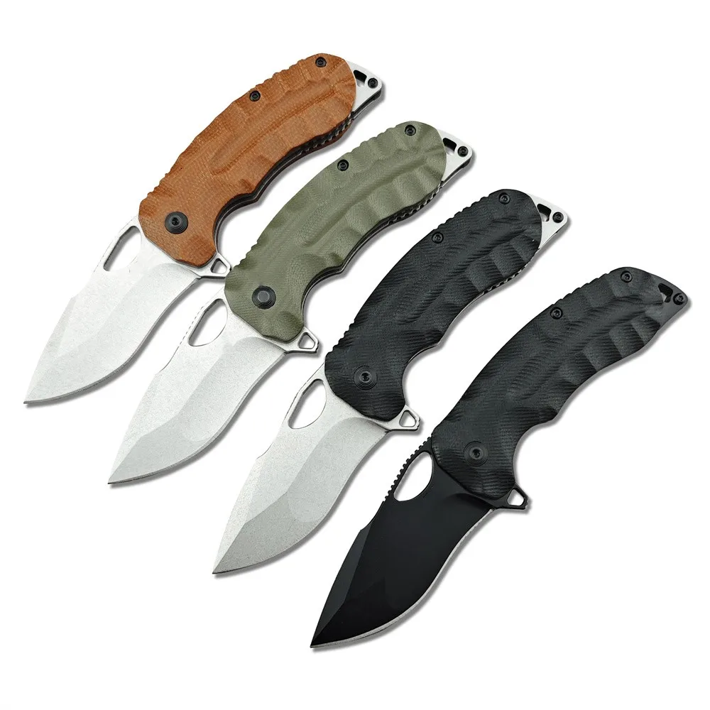 Kiku XR Folding Pocket Knife High Quality G10 Handles Tactical Hunting Knife Self Defense Camping EDC Survival Knives