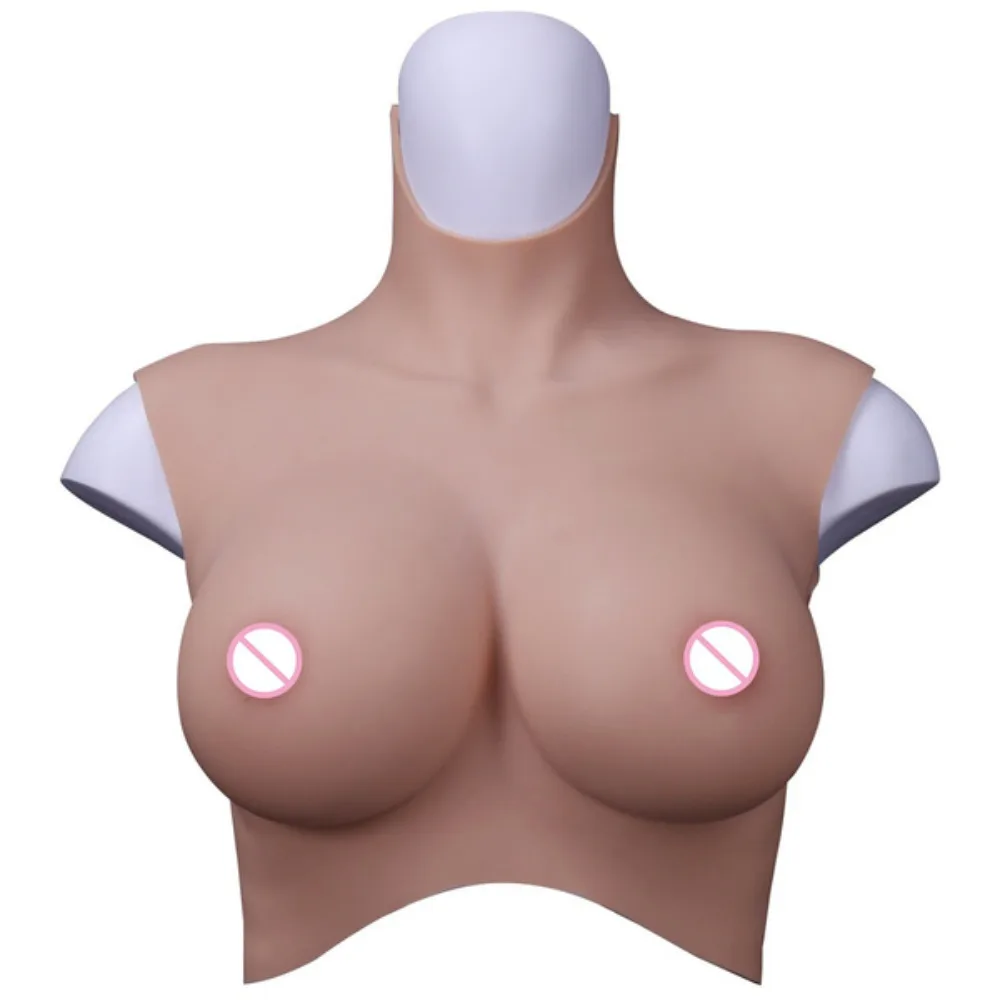K Cup Realistic Silicone Fake Chest Water Drop Breasts Form Cosplay Boobs for Drag Queen Sissy Crossdresser Transgender Shemale