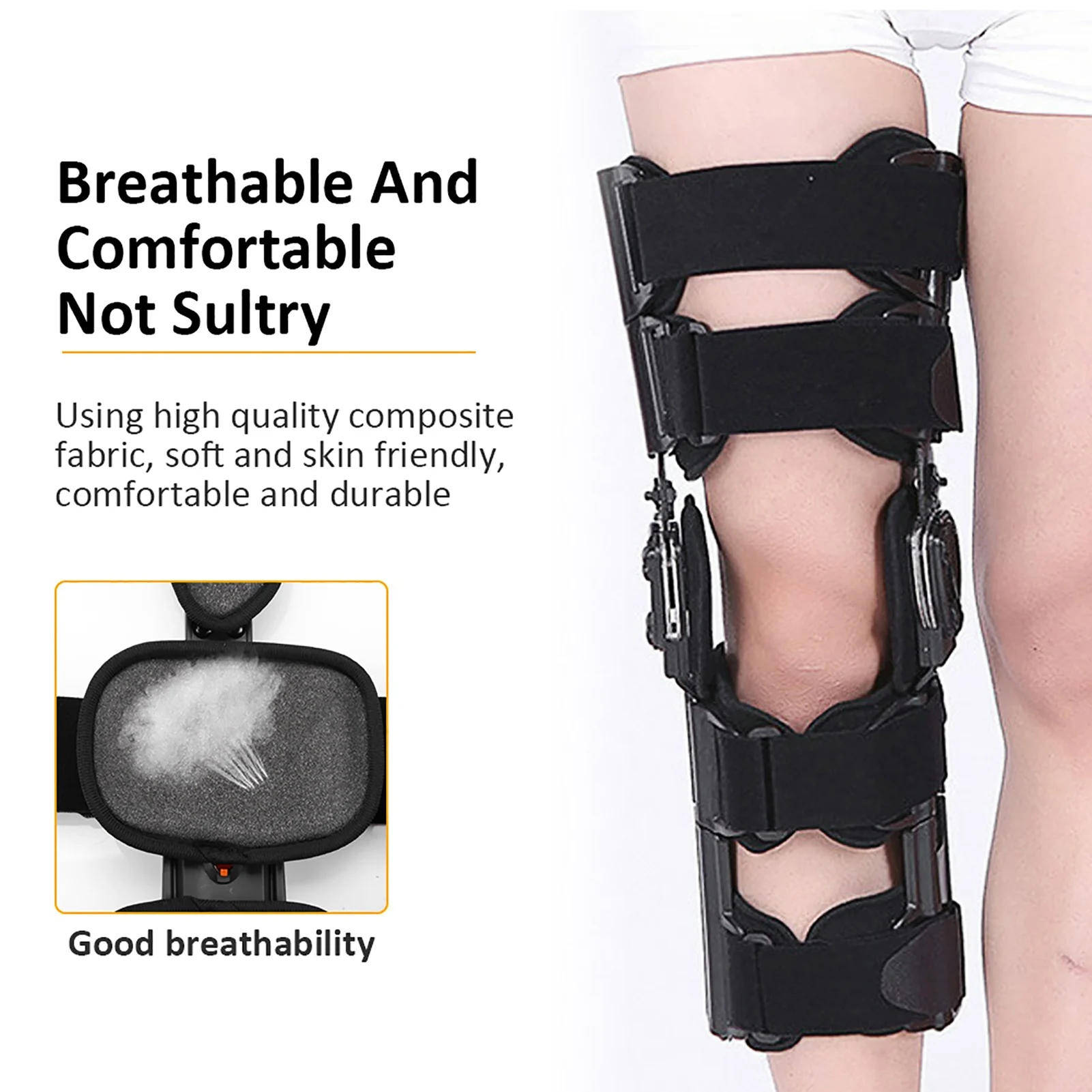 Adjustable Knee Joint Brace Surgical Fixation Stabilization Fracture Ankle Support