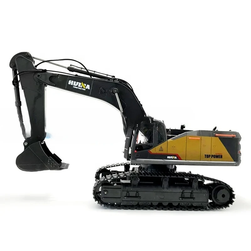 Huina 1592 1:14 22Ch Scale Construction Car Rc Hydraulic Backhoe Loader Toy Excavator Alloy Metal Radio Control Big Truck