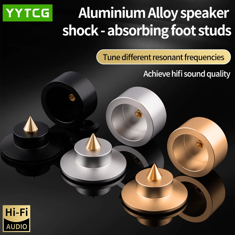 4PCS Aluminum Alloy Audio Amplifier Shock Absorber Foot Studs High Quality Foot Pads For Speaker CD Practical Feet Mat Holder