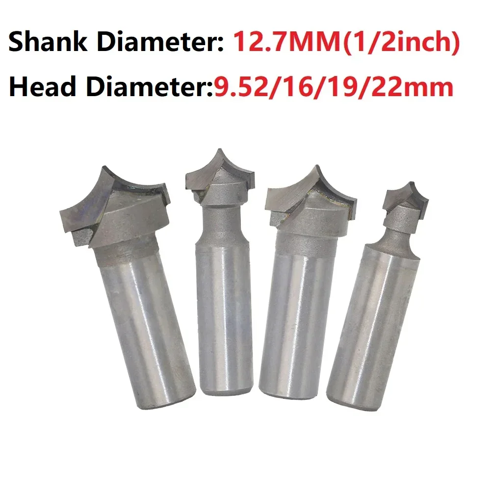 ALLGOOD 12.7mm Shank Router Bit CNC Round Nose Bits Round Point Cut Bit End Mill Sharp Cutter Solid Carbide Tools For Woodworkin
