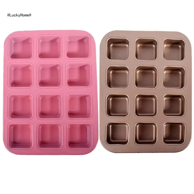 

Non-Stick Carbon Steel Baking Pan for Creative Chocolate Cake Mold Home Kitchen Thick Square Lattice Molds Baking Tool 11UA