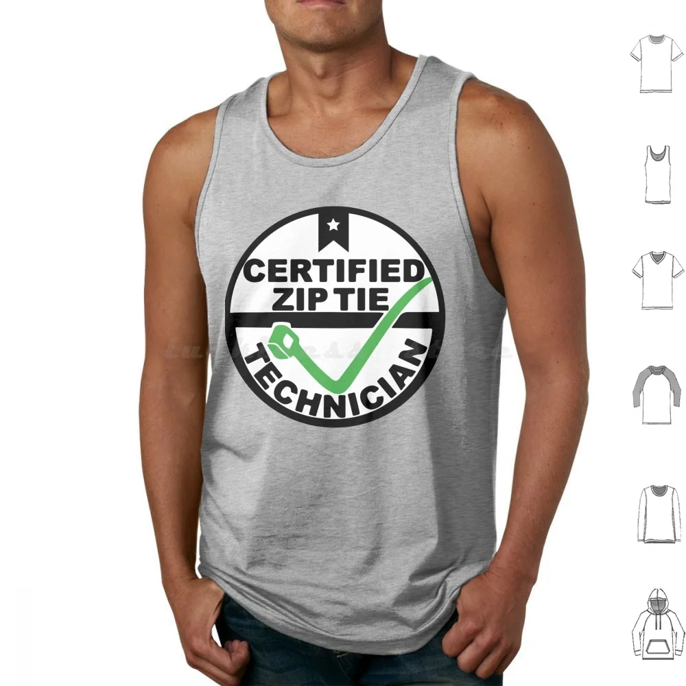 Zip Tie Certified Technician Tank Tops Print Cotton Zip Tie Technician Technician Jdm Ziptie Domestic Zip Drift Car