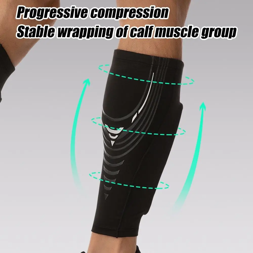 1PC Ultra Lightweight Soccer Shin Guards Impact Absorption Honeycomb Design Calf Compression Sleeve Breathable Thickened