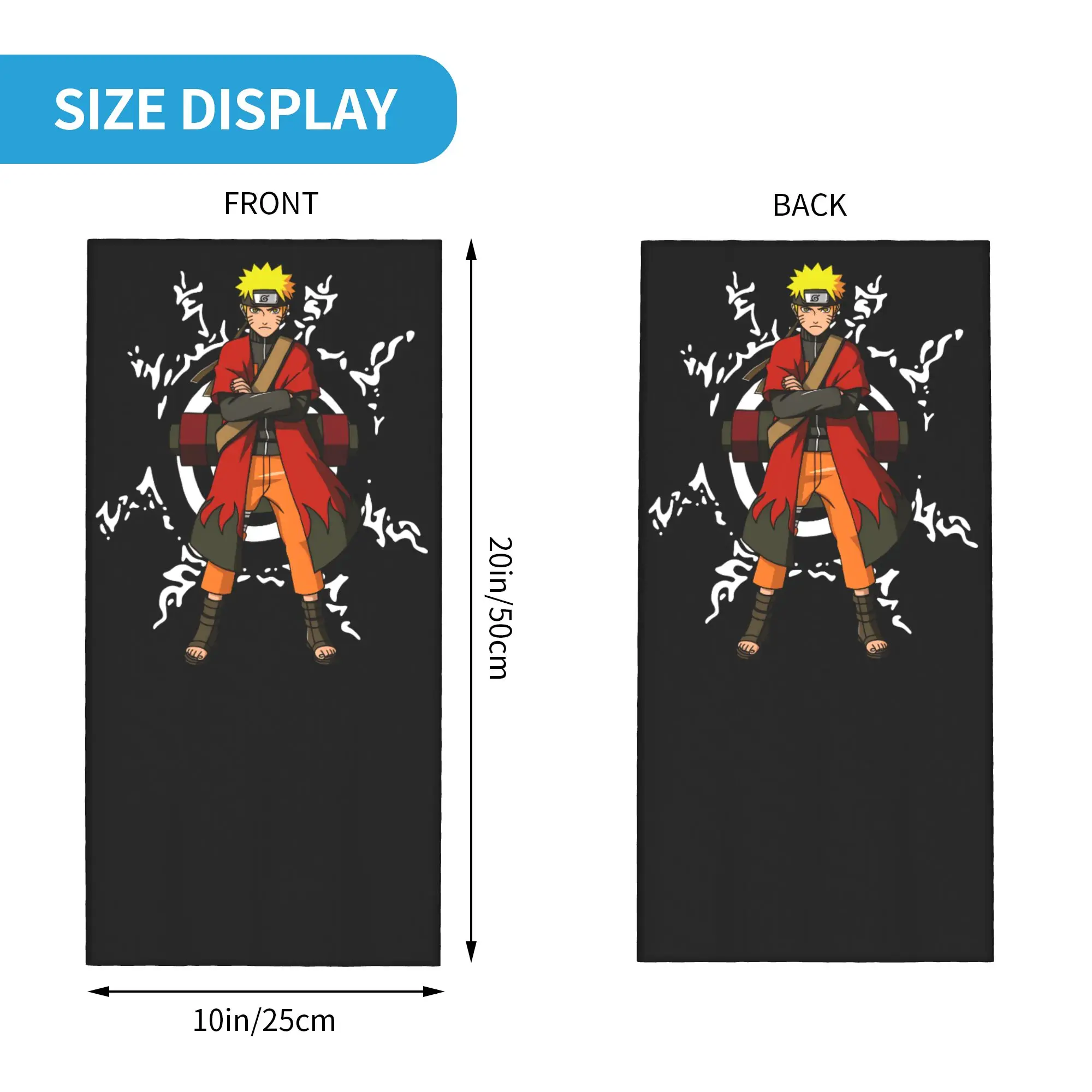 Custom N-Narutoes Uzumakis Narutos Neck Gaiter Women Men UV Protection Winter Action Combat Manga Film Bandana Scarf for Ski