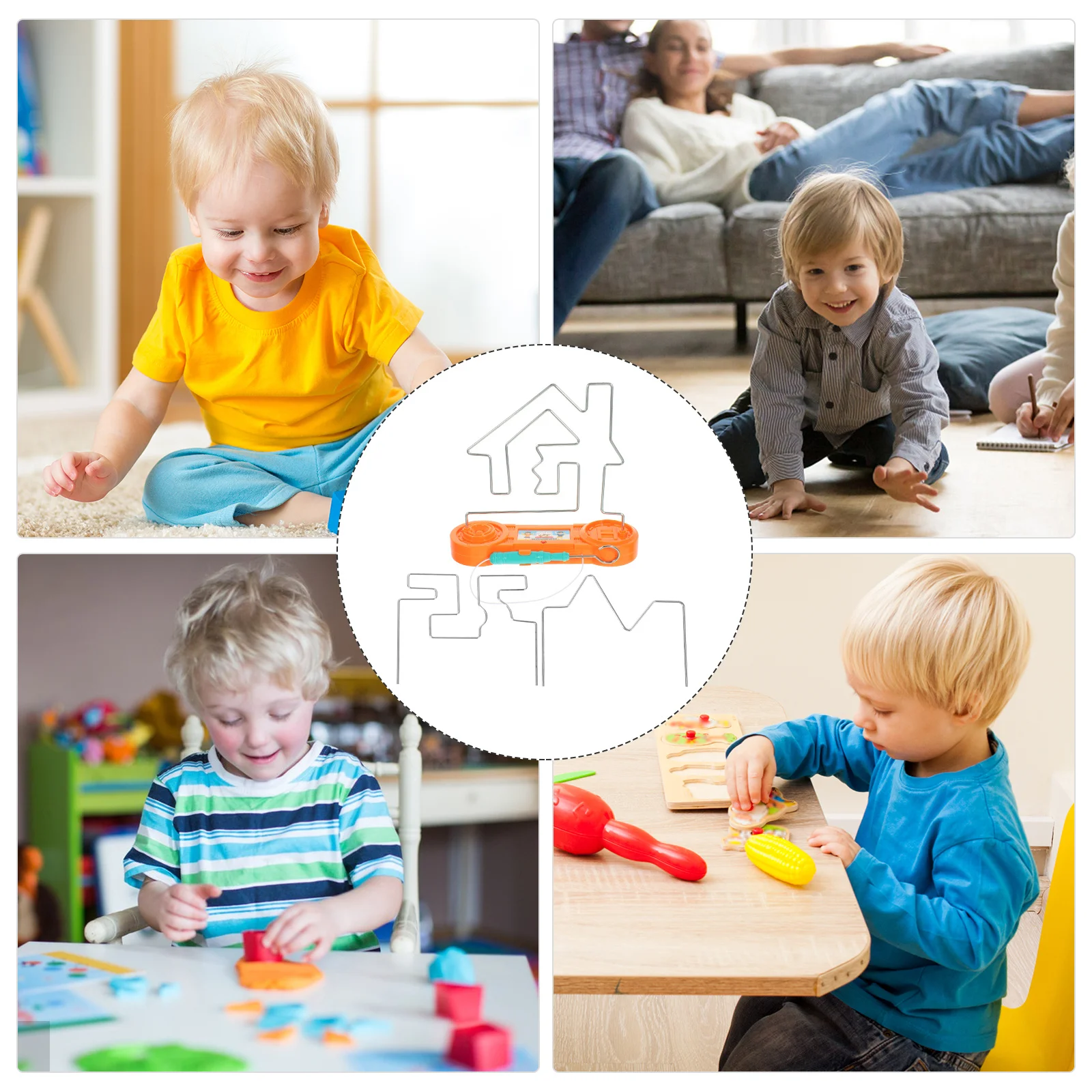 

1Set 3D Electromagnetic Maze Game Sturdy Educational Labyrinth for Children Interactive Cognitive Training Home School Learning