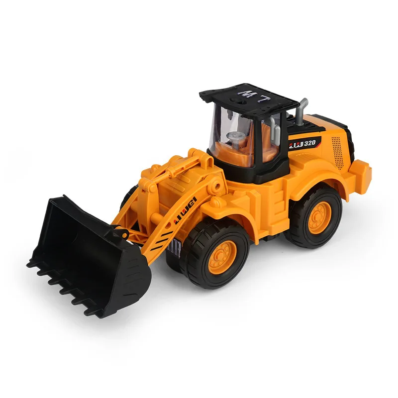 Bulldozer eléctrico infantil con música colorida, iluminación y ruedas universales.