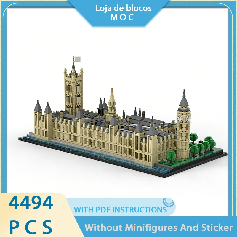 

Exquisite new product MOC building block landmark building model Westminster Palace with Big Ben modular children's toy DIY set