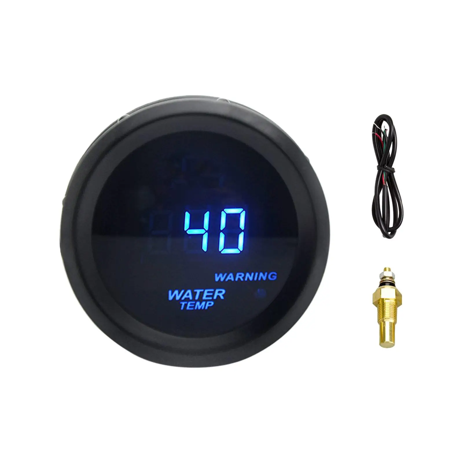 Electric Water Temp Gauge Car Digital LCD Display Sensor Waterproof Parts for Vehicle 2inch 12V