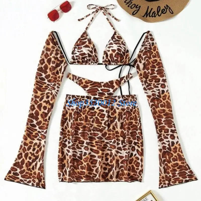 

27RD Sexy Ladies Beach Fashion Split Knotted Swimwear Female Low Waist Lacing Suit Swimsuit for w/ Cover-