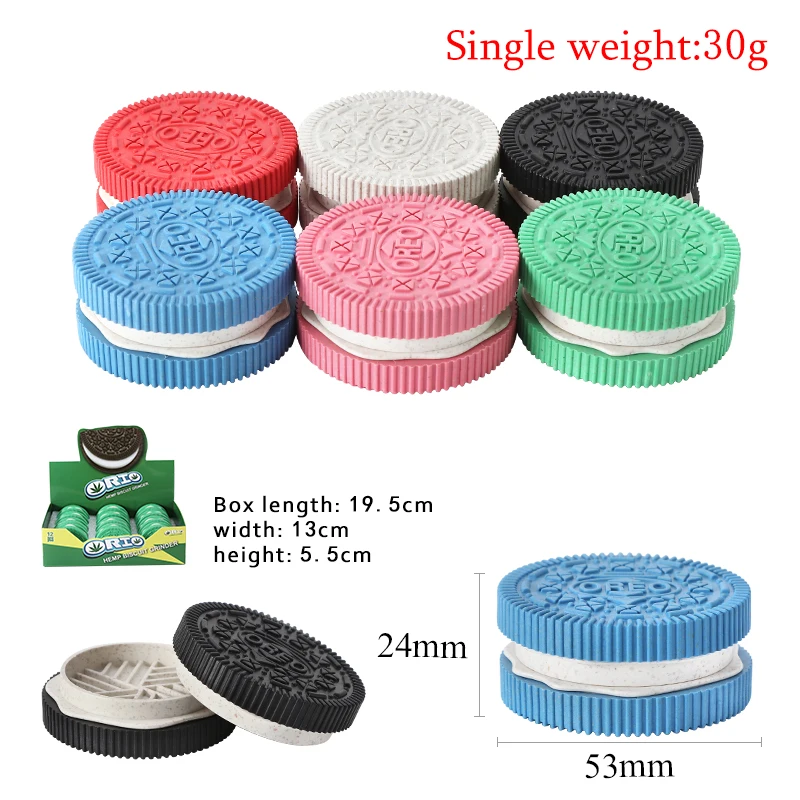 

Degradable Plastic Tobacco Grinder 2 Layers Biscuit Crusher For Smoking Accessories Multi Color