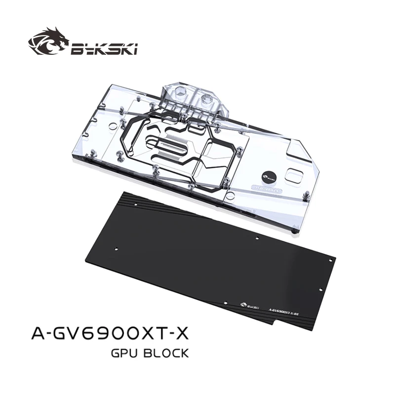 Bykski A-GV6900XT-X Water Block untuk GIGABYTE Radeon RX6800XT/ RX6900XT GAMING OC GPU Card / Radiator Tembaga Penutup Penuh