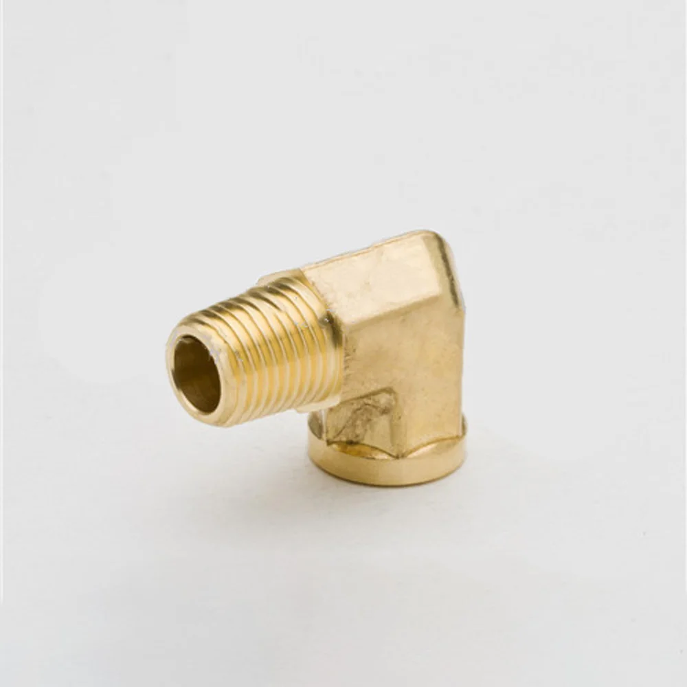 

1/8" 1/4" 3/8" 1/2" 3/4" NPT Female To Male Elbow Brass Pipe Fitting Water Gas Oil 150 PSI For Pressure Gauge