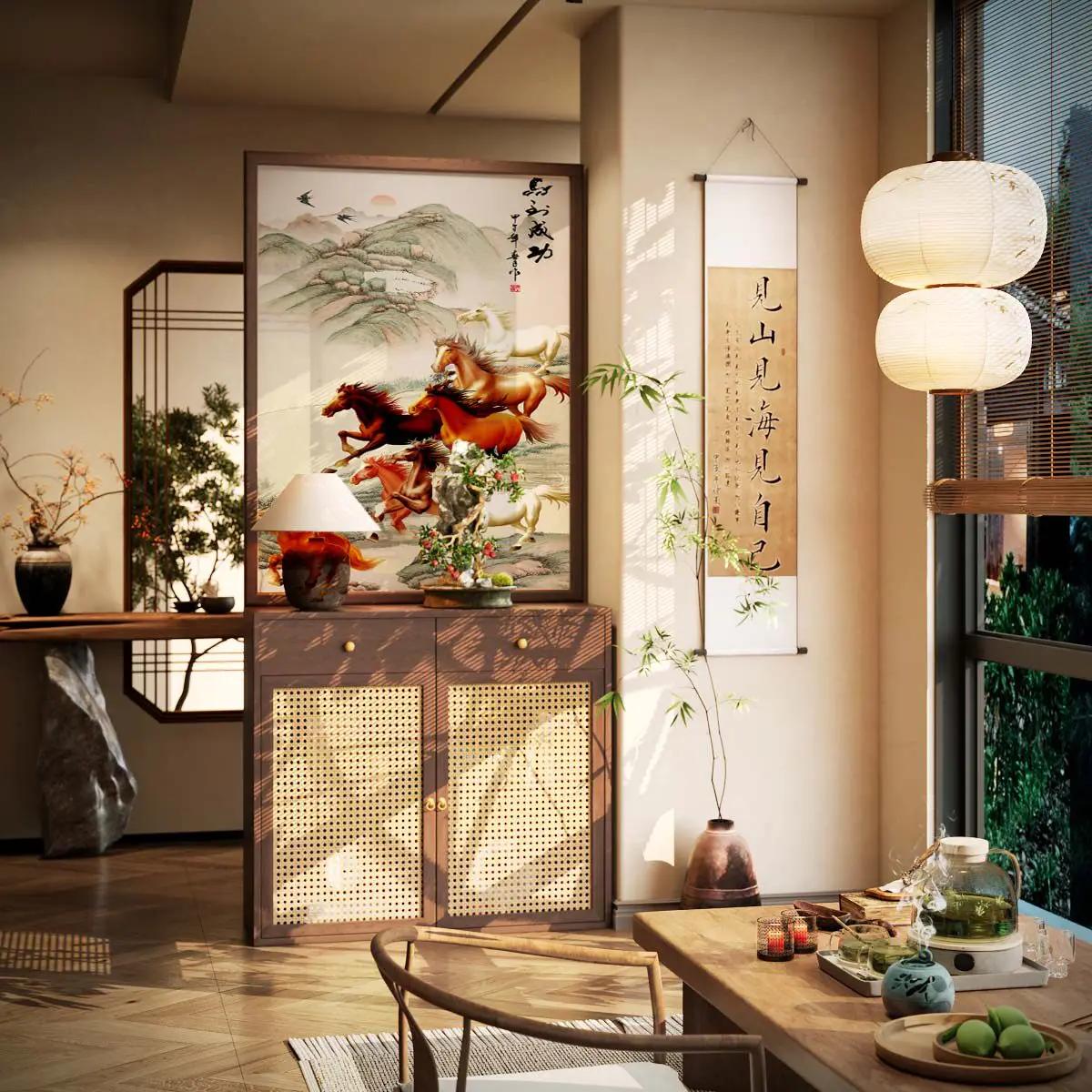 Screen cabinet household entrance to success embroidery pattern screen shoe cabinet integrated porch partition