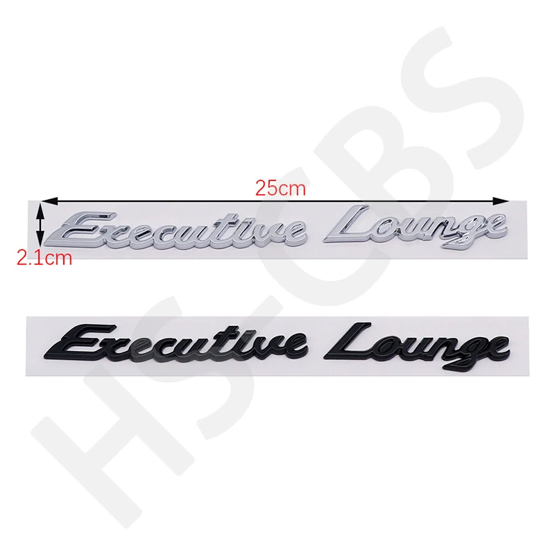 3D ABS Letter Executive Lounge Logo Emblem Stickers Auto Body Side Fender Badge Rear Trunk Decals Tailgate Decor Accessories