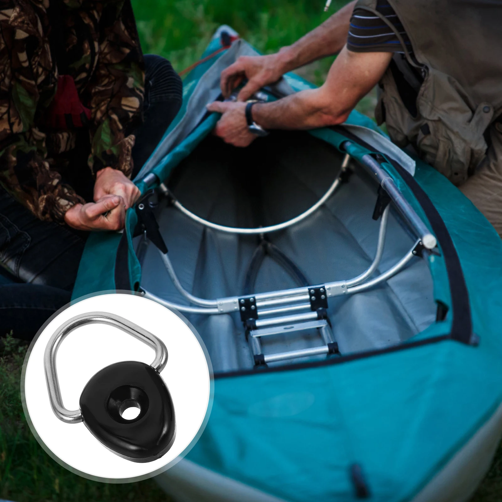 

2Pcs Kayak D-Rings Kit Marine Grade Bungee Hook Durable Canoe Fishing Rigging Tie Down Anchors Paddle Board Deck Hardware