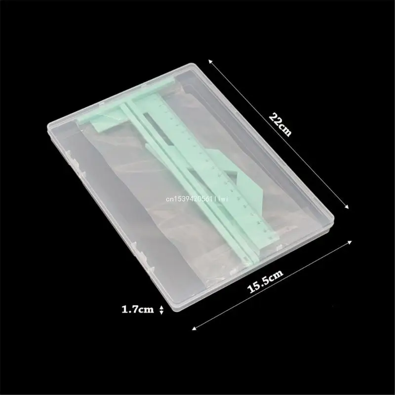 L Ruler, T Ruler, Spacing Guide, Corner Cutting Square and Carrying Case Set Dropship