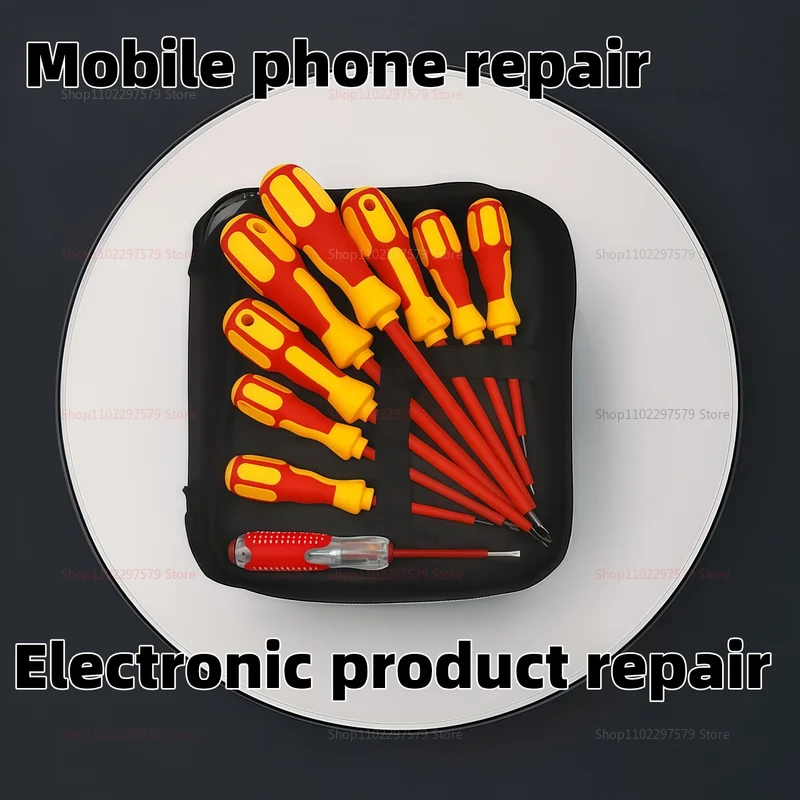 Electrician Hand Tools Set Magnetic Screwdriver Insulated Phillips Slotted Bits Multi-Function Electrician Toolkit Perfect for H