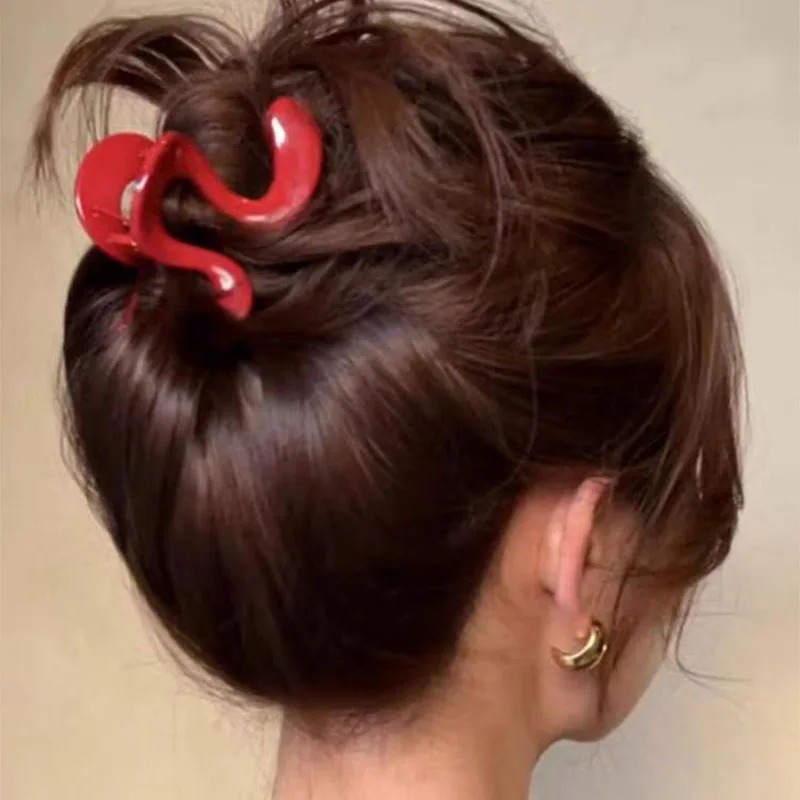 

Elegant Solid Geometric Simple Hair Claw For Women Girls Sweet Hair Ornament Claw Clip Hair Clip Fashion Hair Accessories
