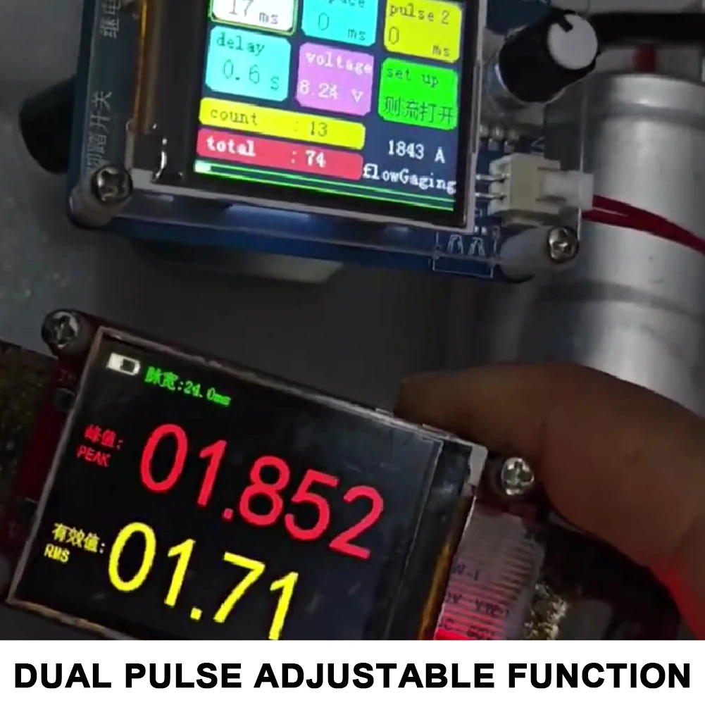 Portable Digital Color Display Spots Welding Machine Dual Pulse Adjustable Spotwelder 180° Rotatable Display Welding Machine