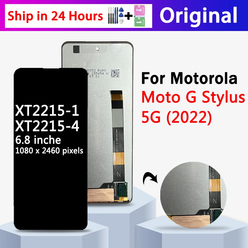 

6.8''Original For Motorola Moto G Stylus 2022 LCD Display Touch Digitizer Assembly For Moto GStylus 5G 2022 XT2215-1, XT2215-4