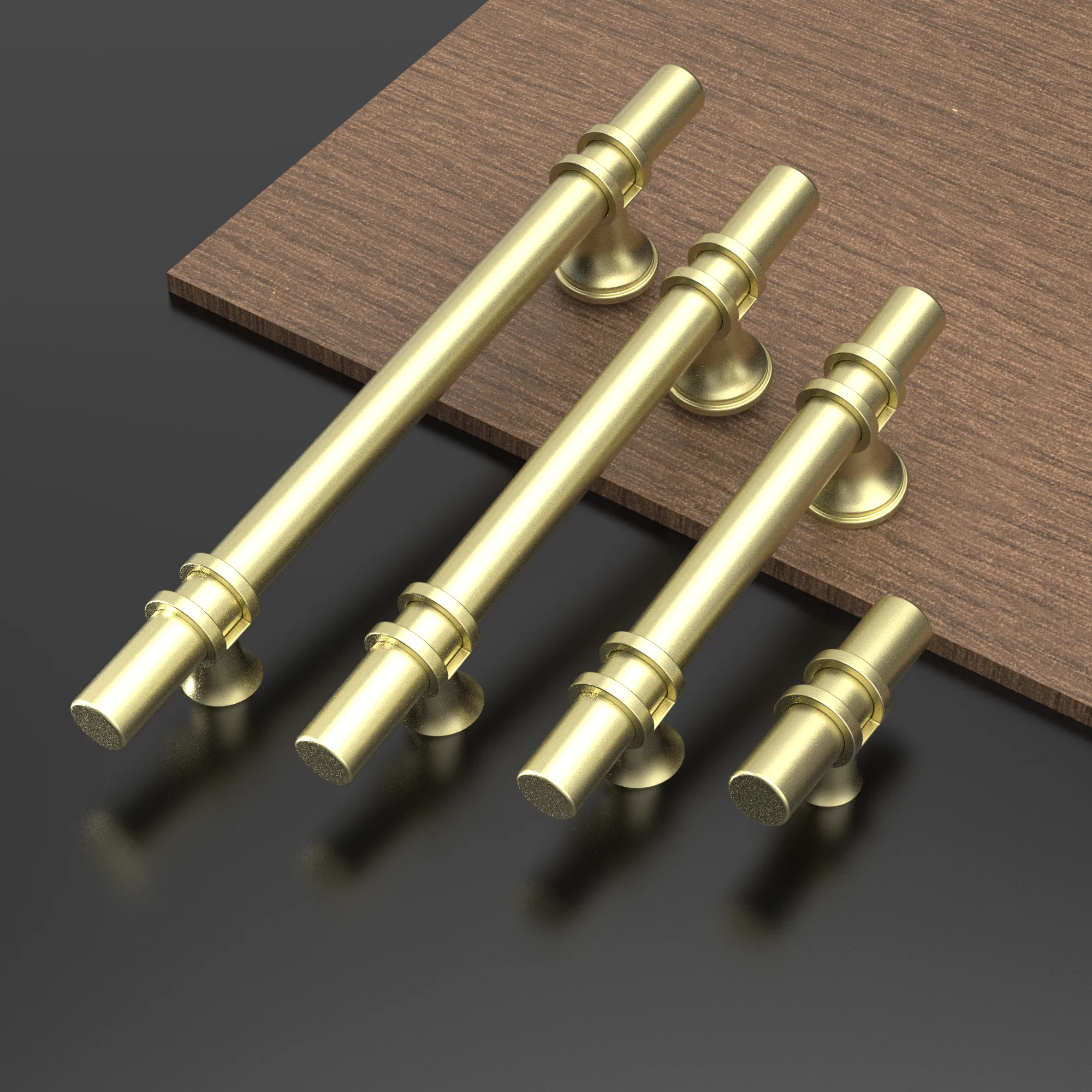 Alzassbg 10PCS Cabinet Handles Matte Gold Cabinet Pull Handles Heavy Duty Hardware Cupboard Drawer Pulls