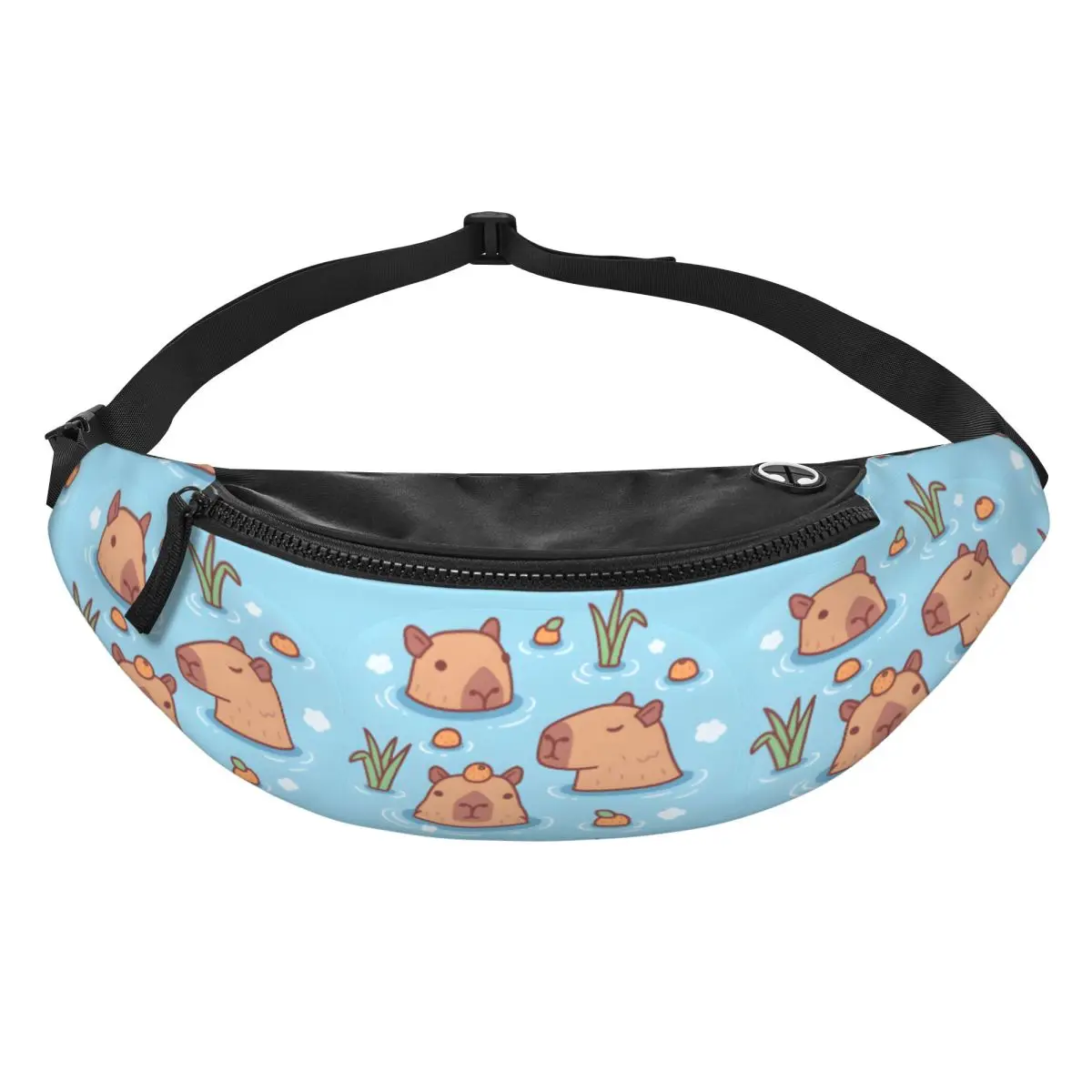 Custom Cute Capybaras Fanny Pack for Men Women Cool Crossbody Waist Bag Traveling Phone Money Pouch