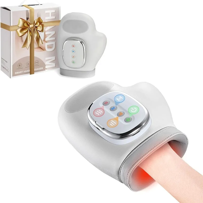 

Hand Massager with Heat and Compression, Massage Finger Massager Hand Therapy Equipment, Wrist Muscles Massagers