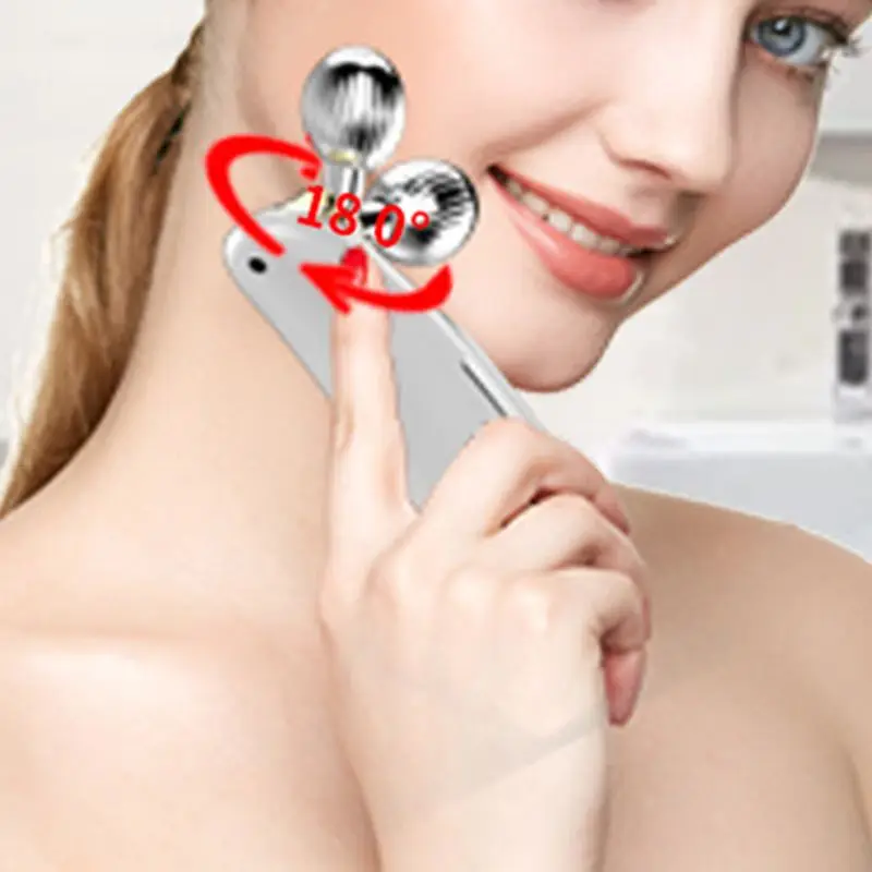 Micro-Current Vibration 3D Roller Face Lifting Skin Beauty for Facial Massager T