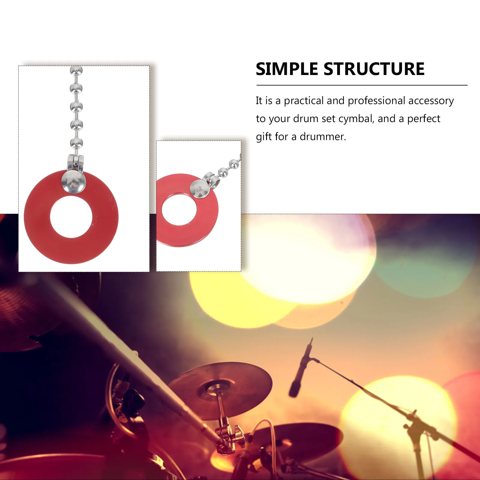 

Cymbal Chain Aluminum Alloy For Drum Set Ride Crash Cymbal Extension Sound Effect Performance Practice Instrument